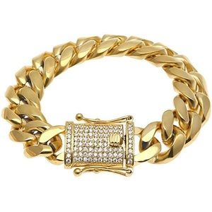 Miami Cuban link chain 14k gold stainless